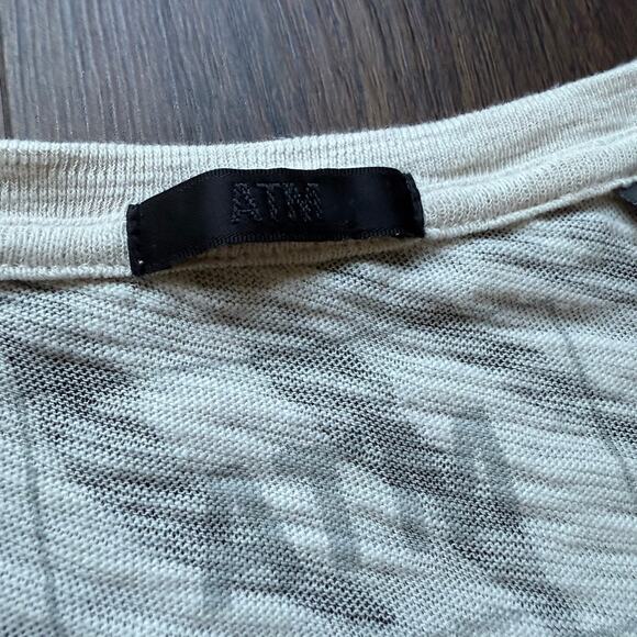 ATM Zebra Print Slub Cotton Long Sleeve Tee – Women’s Medium - Picture 4 of 11